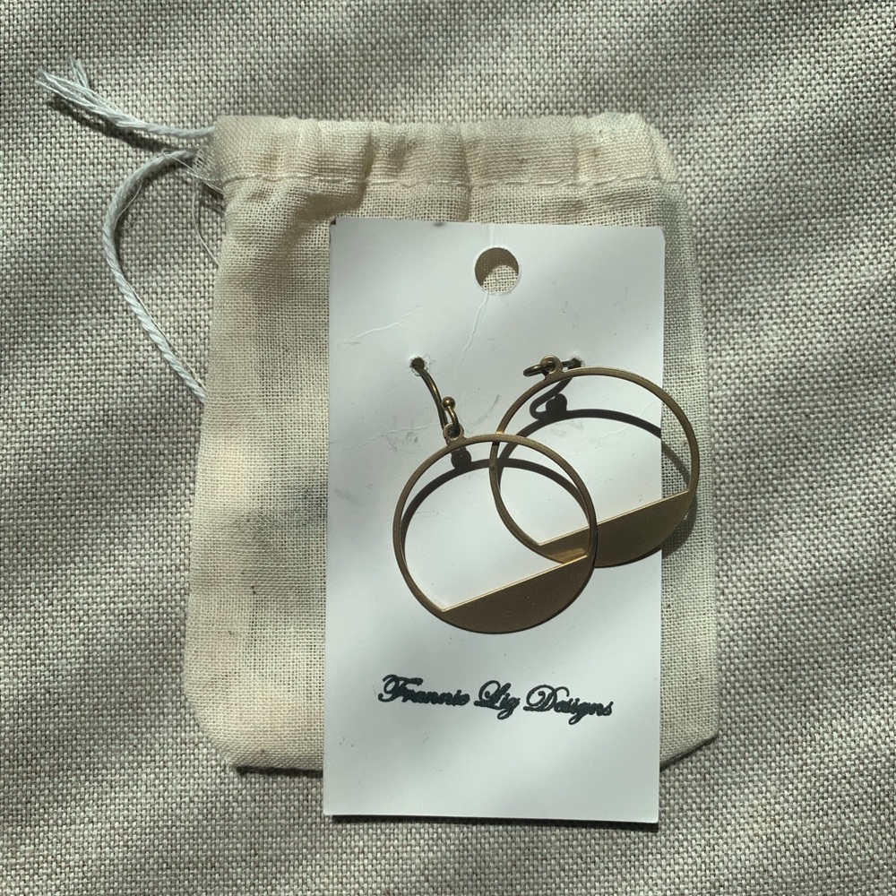 Minimalist Gold Hoop Earrings by Frannie Liz Designs